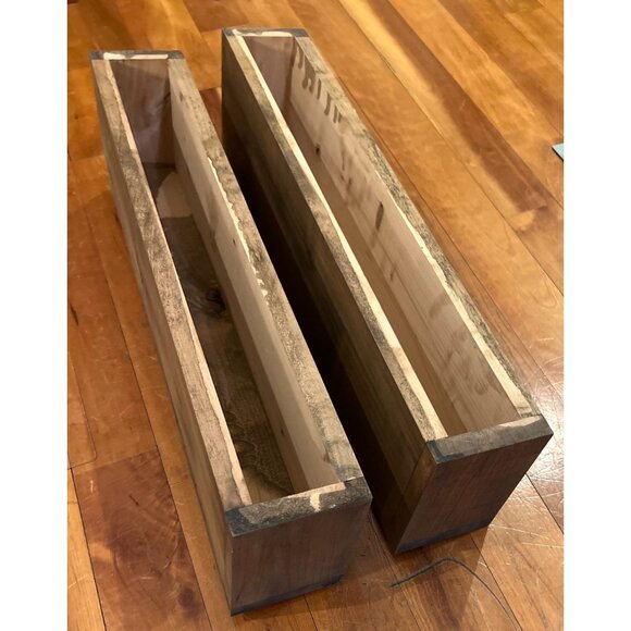 Handmade Aybar 2 Piece Alder Floating Shelf Set of 2 Solid Wood Rustic 24" - Picture 4 of 5